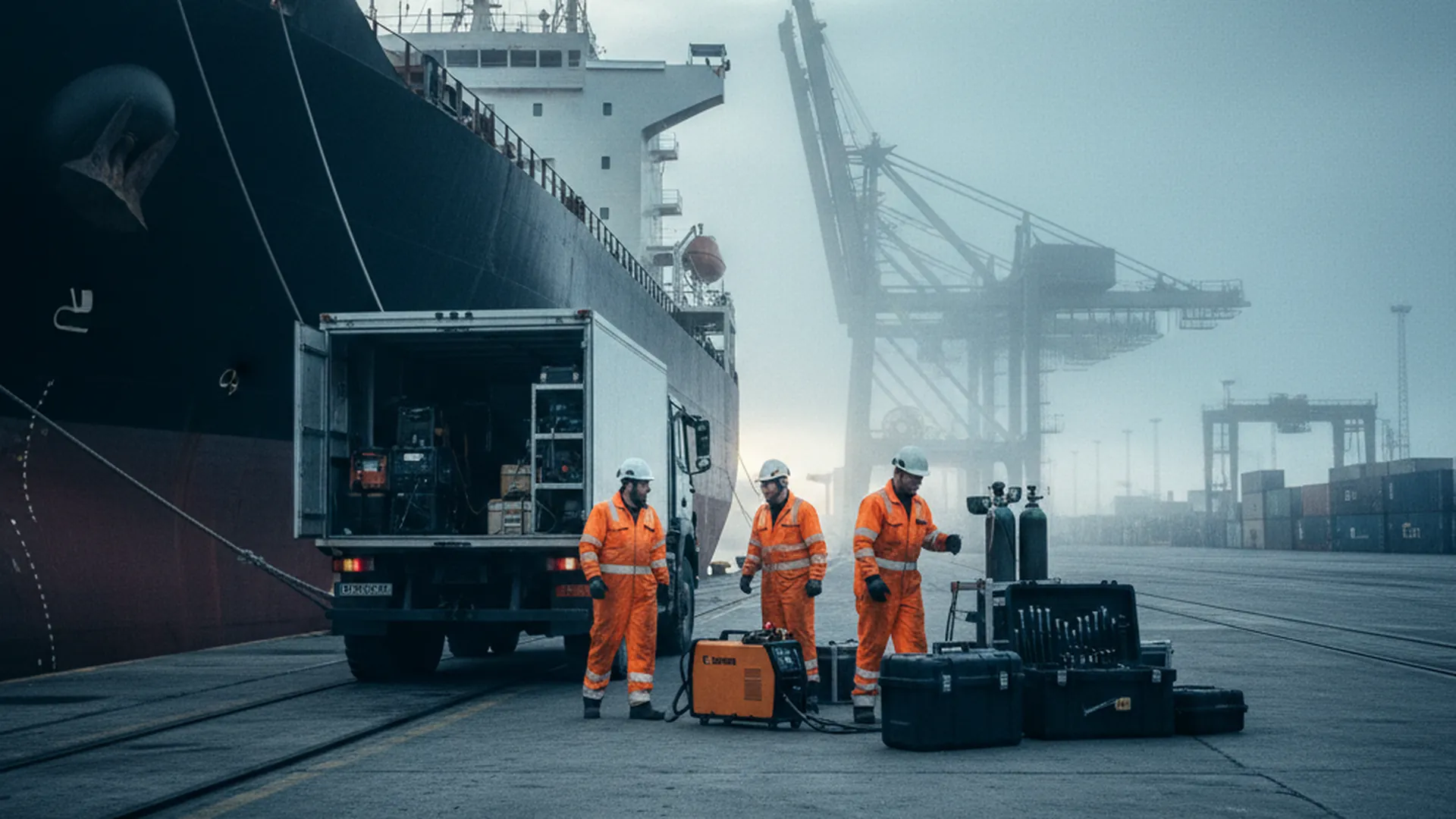 Mobile-repair service in Baltic ports, the logistics that decide
